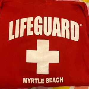 Lifeguard Myrtle Beach Red Hoodie